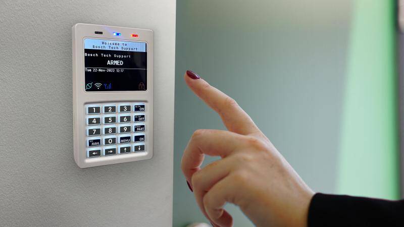 Residential alarm system panel installed by Lockdown Security