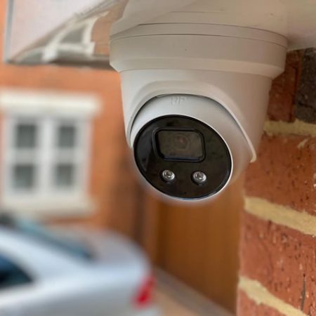 Outdoor residential CCTV camera for home security and surveillance installed by Lockdown Security in Perth