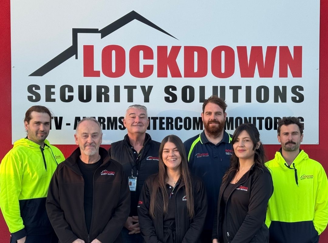 Lockdown Security Solutions team with service vehicles in Mandurah